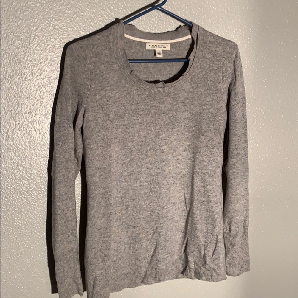 Grey pullover sweater